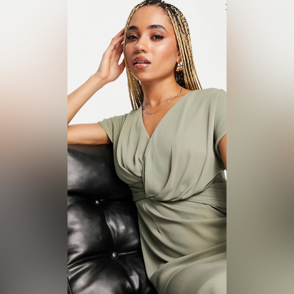 ASOS Sage Green Dress | Size 6 - Picture 3 of 12